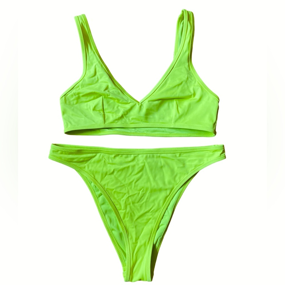 Aritzia Neon Lime Green Bikini Set
